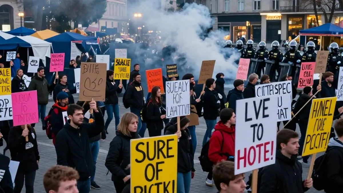Illustration for: Youth-Led Protests Sweep Europe as Young People Say They Are Shut Out of the Future